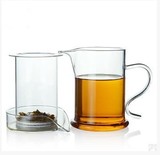 【天天特价】耐热玻璃S把雪菊壶加厚红茶泡茶杯带过滤茶具240ml