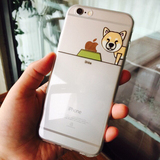 创意日韩情侣狗狗苹果iPhone6 plus 6s手机壳 iinu硅胶超薄透明软