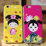 苹果iphone6plus手机壳全包6splus硅胶软创意中国风趣味女5.5寸潮