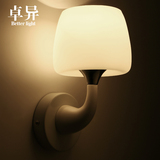 现代创意简约LED节能壁灯床头卧室壁灯客厅过道走廊楼梯玻璃壁灯