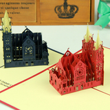 手工立体韩国创意3D定制圣诞商务贺卡纸雕祝福卡新年礼品信封批发
