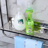 不锈钢置物架四方形化妆镜架洗手间卫生间浴巾架包邮特价浴室双层