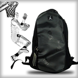 乔丹纯色双肩包防水黑色AJ书包篮球包飞人23电脑包旅行包NBA男包