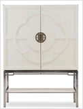 新中式白色实木衣柜 样板间储物柜 新东方门板花朵装饰柜 衣柜