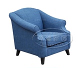 厂家直销欧式现代简约单人布艺沙发简易客厅卧室家具沙发椅可定制