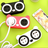 特价 创意熊猫可爱卡通个性充电插排电源插座USB插线板充电接线板
