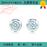 香港正品代购蒂芙尼耳环Tiffany亮式切割钻石纯银耳钉镶钻石圆形