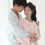 韩国风可爱卡通超柔绒珊瑚绒情侣睡衣春秋款男女士长袖套装家居服
