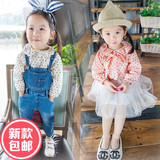 春装新款童装女童韩版格子衬衫1-2-3岁女宝宝纯棉长袖小童衬衣潮