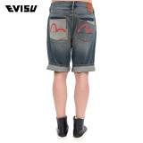 七折 EVISU 男式牛仔短裤  专柜价1890 S15WHMDS91FS