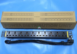 PDU机柜专用电源插座1U10位19英寸10A带开关防雷铝合金排插接线板