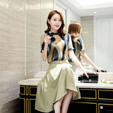 夏季新款韩版25-30-35岁名媛气质淑女时尚过膝套裙两件套装连衣裙