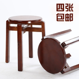凳子宜家实木圆凳餐椅家用矮凳时尚创意椅子简约餐桌凳木凳小板凳
