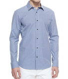 新品衬衫 高端双丝光面料 舒适百搭细格长袖衬衫 纯棉衬衣