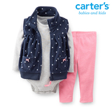 现货美国代购 Carters 婴儿女童休闲衣服宝宝2016外套连衣裙套装
