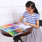 48色水溶性丝滑炫彩棒儿童画画无毒水洗蜡笔旋转幼儿园绘画油画棒