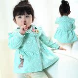 新款2016女童外套1-2-3-4岁女宝宝风衣韩版儿童中长款小女孩上衣