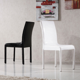 黑白时尚简约现代餐椅 客厅餐桌椅组合 特价鳄鱼纹皮艺椅子