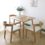白橡日式正方形餐桌 小户型简约现代实木餐桌椅组合 北欧宜家桌子
