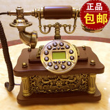 无线插卡新款实木仿古电话机座机欧式电话机创意复古电话机家用
