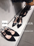 现货ZARA专柜正品代购 2月女士绑带粗跟女鞋凉鞋3366/101 3366101