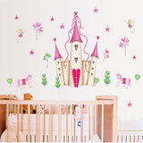 公主城堡卡通墙贴纸儿童房贴画幼儿园宝宝房装饰画可移除墙纸自粘