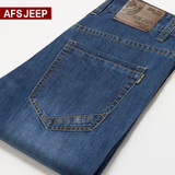AFS JEEP2016春夏季薄款牛仔裤 男直筒商务大码休闲水洗免烫男裤