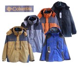 哥伦比亚冲锋衣男三合一正品两件套户外情侣款可拆卸登山滑雪服