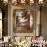 现代新古典手绘油画欧式家居客厅 书房 别墅楼梯间装饰画风景F184