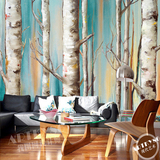 复古怀旧木板大型壁画美式抽象油画墙纸咖啡厅卧室定制背景墙壁纸