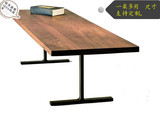 美式电脑桌 复古铁艺做旧办公桌创意实木餐桌简约高档餐桌椅组合