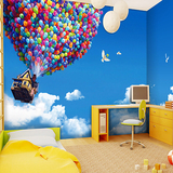 4D无缝壁画环保儿童房卧室背景墙客厅3D壁纸卡通墙纸飞屋环游记