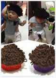 秋冬韩国男女儿童宝宝潮帽 婴儿爆炸头假发卷发造型帽