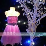 2015新款婚庆道具橱窗装饰摆件装饰发光蕾丝玫瑰花瓣模特场景布置