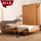 好天气家具现代简约时尚布艺实木橡木床特色1.8米双人床婚床M169