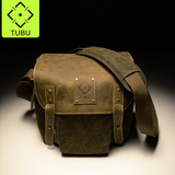 TUBU真皮相机包 单反 单肩包相机内胆包帆布摄影包单肩斜跨单反包