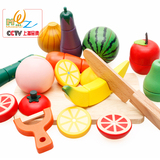 木制磁性水果蔬菜切切乐看积木玩具儿童亲子过家家3-6周岁游戏
