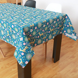 小鹿彩色田园圣诞印花书桌布棉麻布艺长方形美式乡村紫色茶几台布