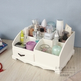 特大号木制收纳盒简约桌面抽屉式化妆品梳妆盒韩式创意整理盒复古