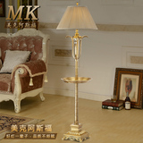 奢华全铜装饰落地灯欧式创意个性美式别墅客厅卧室法式全铜水晶灯