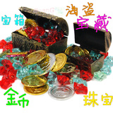 圣诞节海盗金币玩具钱币 筹码游戏道具金币50枚 活动派对密室装饰