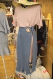 韩国东大门2016夏季新款纯色打底裙+高腰开叉半身裙中长款两件套