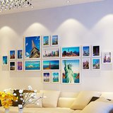 客厅照片墙实木相框墙组合创意挂墙公司企业办公室定制大尺寸相片