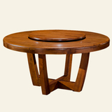 集丰特价实木餐桌椅4 6 8人经济型现代中式简约组合圆形可伸缩