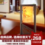 中式古典木艺落地灯实木卧室床头柜台灯仿古客厅木艺雕花灯具6802