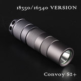 Convoy S2+手电筒 18350/16340版本 铜电路仓/CREE LED/矩形螺纹