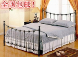 包邮简约铁艺床田园床单人床双人床铁架床儿童床简易床1.8米1.5米