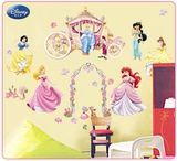AY迪儿童房墙贴纸 卧室温馨卡通粘壁纸超大装饰贴画白雪公主聚会
