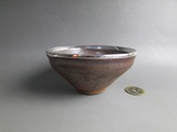 宋代建窑茶盏，泛锗红釉，非常少见的釉水，包银口，完整，好藏品