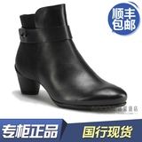 正品ECCO爱步女靴女鞋休闲商务正装高跟中帮短靴子 雕塑45 230373
